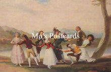 Load image into Gallery viewer, Vintage painting of a group of people in a scenic landscape with 'Mo's Postcards' text overlay.