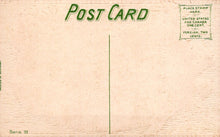 Load image into Gallery viewer, Back of a vintage postcard with text about postage rates.