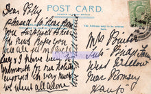 Load image into Gallery viewer, Vintage postcard with handwritten text and a stamp, featuring the word 'Postcard'.