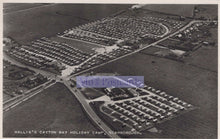 Load image into Gallery viewer, Aerial view of Wallis's Cayton Bay Holiday Camp in Scarborough, featuring rows of holiday cottages.