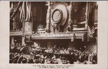 Load image into Gallery viewer, Royalty Postcard - T.M.The King & Queen Passing Selfridges SW18348
