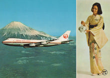 Load image into Gallery viewer, Civil Aviation Postcard - Japan Air Lines Boeing 747 Aeroplane SW19005