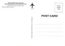 Load image into Gallery viewer, Civil Aviation Postcard - Texas International Airlines Aeroplane  SW19101