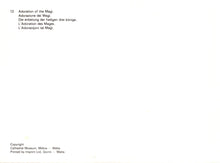 Load image into Gallery viewer, Text on a white background with multiple language translations of 'Adoration of the Magi'.