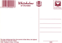 Load image into Gallery viewer, Back of a postcard from Whiteholme of Dundee with text and a barcode.