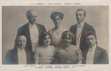 Theatrical Postcard - Randell Jackson's Concert Party, 1912 -  T10459