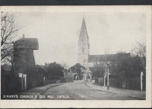Load image into Gallery viewer, Middlesex Postcard - St Mary&#39;s Church and Old Mill, Enfield   MB1448
