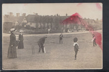 Load image into Gallery viewer, Unknown Location Postcard -Unidentified -Family Playing Cricket on Green RS20851
