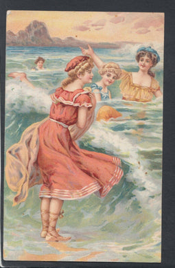 Glamour Postcard - Bathing Series - Ladies Wearing Bathing Costumes   RS20776