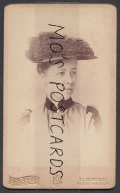 CDV (Carte De Visite) - Birmingham Lady Called Bessie Porter in 1891 -  RT226