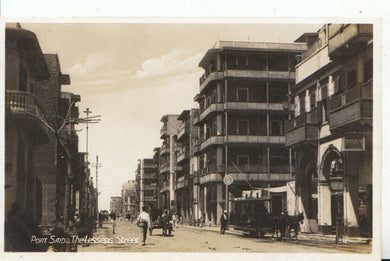 Egypt Postcard - Port Said - The Lesseps Street - Ref 15325A