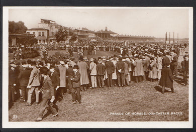 Yorkshire Postcard - Parade of Horses, Doncaster Races A5008