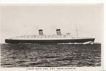 Load image into Gallery viewer, Shipping Postcard - Cunard White Star Line - R.M.S "Queen Elizabeth"  A5148