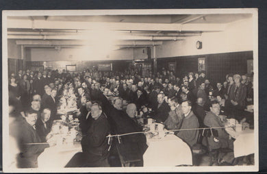 Social History Postcard - Charity Event - Homeless Men Having a Meal? - RS9192