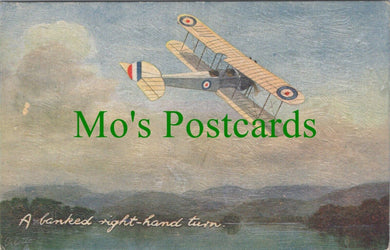 Aviation Postcard - A Banked Right Hand Turn, Aeroplane, Aircraft RS28091