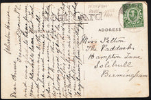 Load image into Gallery viewer, Yorkshire Postcard - Lady With Baby Stood Outside Wharton House, Leeds A5004