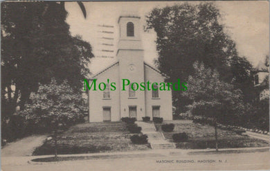 America Postcard - Masonic Building, Madison, New Jersey   RS28288