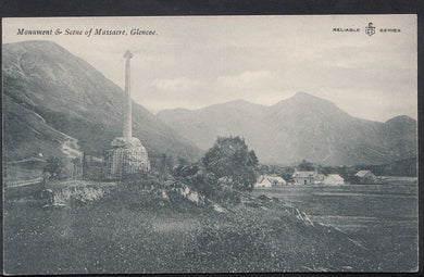 Scotland Postcard - Monument and Scene of Massacre, Glencoe  RT1459