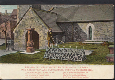 Wales Postcard - Grave Immortalized By Wordsworth's Poem, Conway Churchyard RT1061