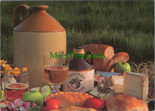 Load image into Gallery viewer, Food &amp; Drink Postcard - Picnic - Scrumpy Cider, Bread, Cheese, Fruit RR13720
