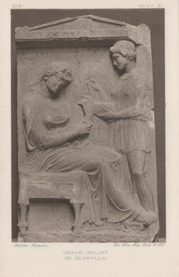 British Museum Postcard - Grave - Relief of Glykylla   RS23119