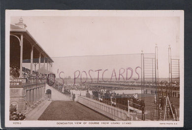 Sports Postcard -Horse Racing, Doncaster,View of Course From Grand Stand RS24250