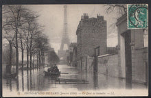 Load image into Gallery viewer, France Postcard - Inondations De Paris - Le Quai De Grenelle E657