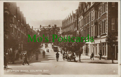 Wales Postcard - Station Road, Colwyn Bay    RS25880