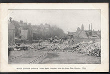 Load image into Gallery viewer, London Postcard - Godson & Dobson's Timberyard Fire Croydon 1905 - B599