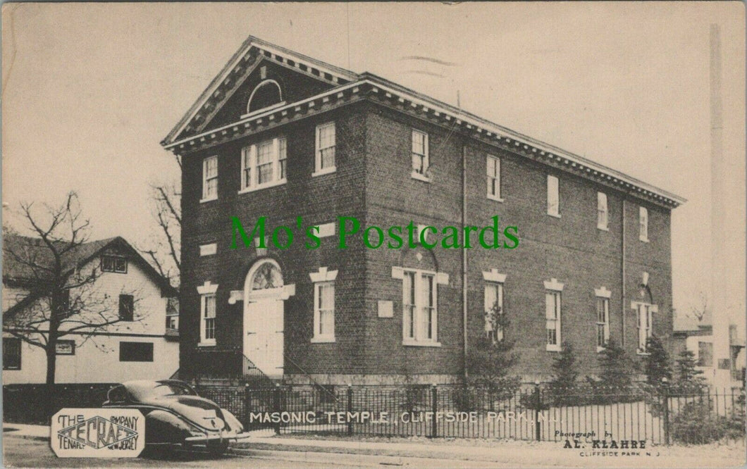 America Postcard - Masonic Temple, Cliffside Park, New Jersey  RS28313