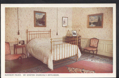 Oxfordshire Postcard- Blenheim Palace- Sir Winston Churchill's Birth Room RS4427