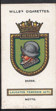 Load image into Gallery viewer, Wills Cigarette Card - Ships Badges Card No 32 - Veteran
