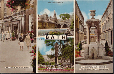Somerset Postcard - Views of Bath - Entrance To Pump Room  RS3200