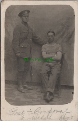 Military Postcard - Sid Williams, 2 Welsh Regiment, 1918 - Ref.SW9932