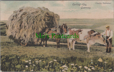 Guernsey Postcard - Carting Hay, Farming  Ref.SW9857