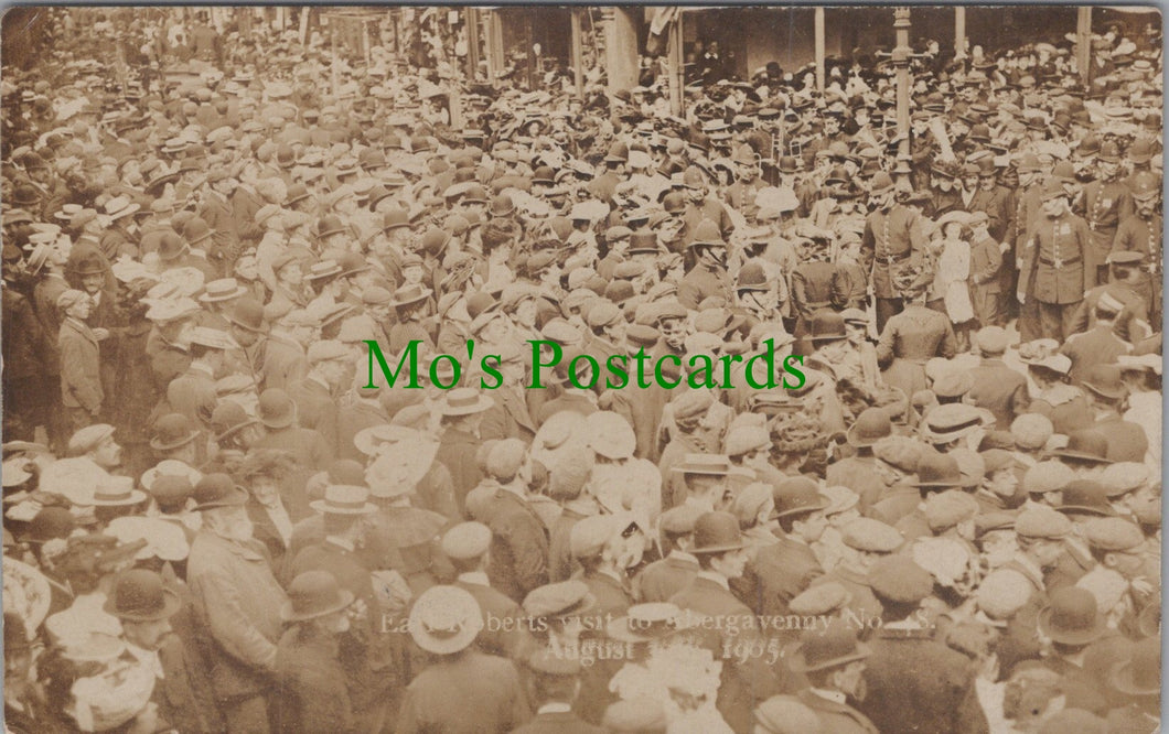 Wales Postcard - Earl Roberts Visit To Abergavenny 1905 Ref.HP372