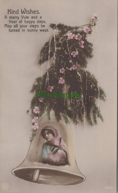 Greetings Postcard - Kind Wishes, A Merry Yule Ref.SW10107