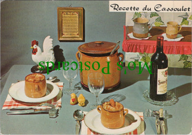 Food & Drink Postcard - Recipes - Recette Du Cassoulet  Ref.SW10246