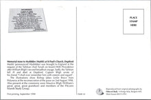 Load image into Gallery viewer, London Postcard - Memorial Stone to Mydiddee, St Paul's Church, Deptford Ref.SW9976