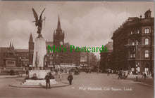 Load image into Gallery viewer, Yorkshire Postcard - Leeds, War Memorial, City Square  DC246