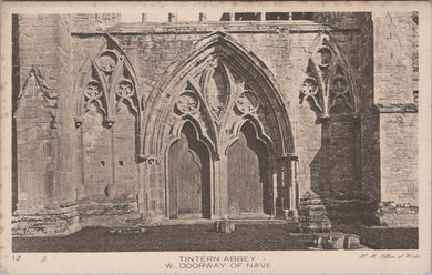 Wales Postcard - Tintern Abbey, West Doorway of Nave  SW10757