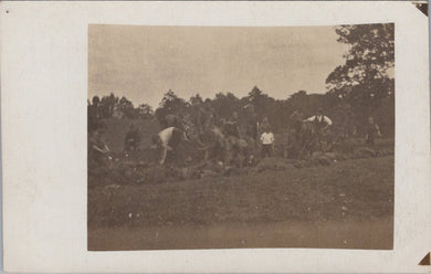 Social History Postcard - Unknown Location, Men and Boys Digging SW10781
