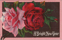 Load image into Gallery viewer, Greetings Postcard - A Bright New Year - Roses SW10784