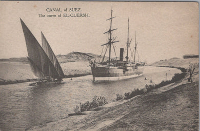Egypt Postcard - Canal of Suez, The Curve of El-Guersh   SW10869