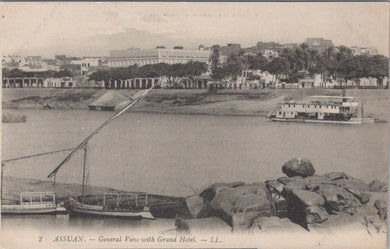 Egypt Postcard - Assuan, General View With Grand Hotel  SW10872