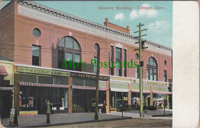 America Postcard - Masonic Building, Danbury, Connecticut SW10511