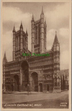 Lincolnshire Postcard - Lincoln Cathedral, West View  SW10521
