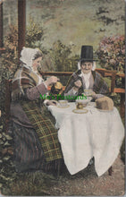 Load image into Gallery viewer, Fashion Postcard - Welsh Women Having Afternoon Tea SW10529

