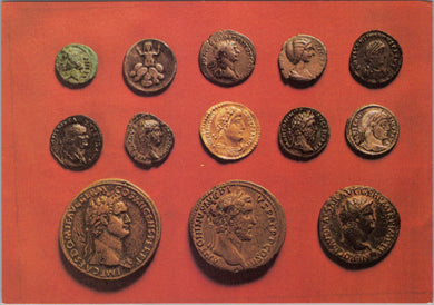 Verulamium Museum Postcard - Roman Coins SW10273