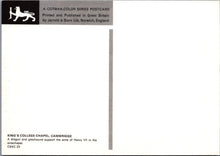 Load image into Gallery viewer, Cambridgeshire Postcard - King's College Chapel, Cambridge SW10360